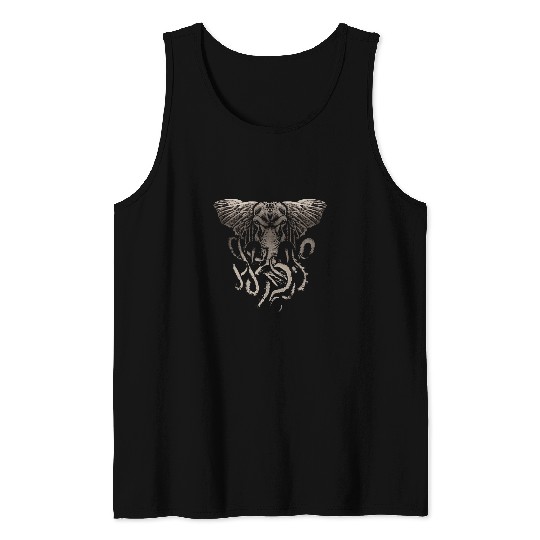 Elephant Pet Cthulhu Cult Cute Necronomicon Tank Tops