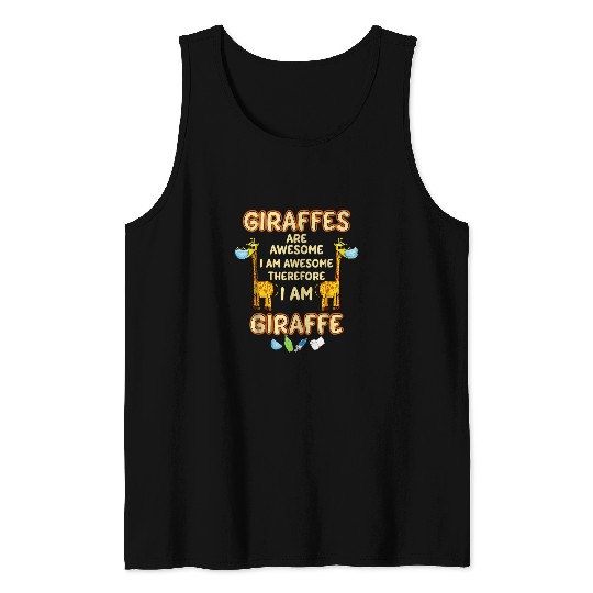 Giraffe Pet plus size mors day graphic print Tank Tops