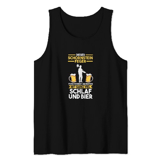 Beer Fun Chimney Sweep Fireplace Sweep Tank Tops