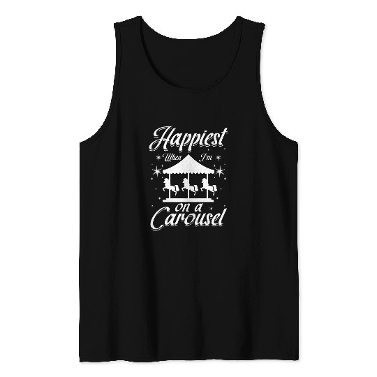Horse Pet Carousel Horse Tornado Ride Amusement Park 213 Tank Tops