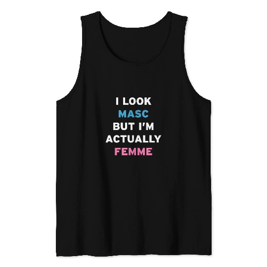 Bear Pet Masc But Fem Femme Funny Femboy Muscle Twink Bear Gay Jokes Tank Tops