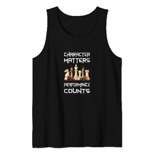 Character Matters Funny Chess Coachs Rook Chess Club Tank Tops