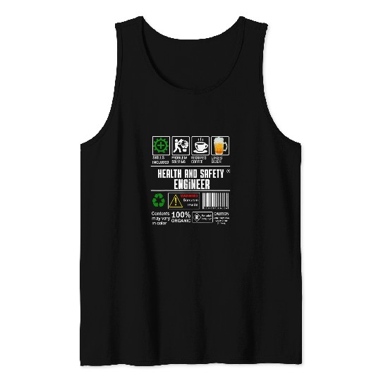 Beer Fun Health and Safety Engineer Label Skills Solving Coffee Beer Tank Tops