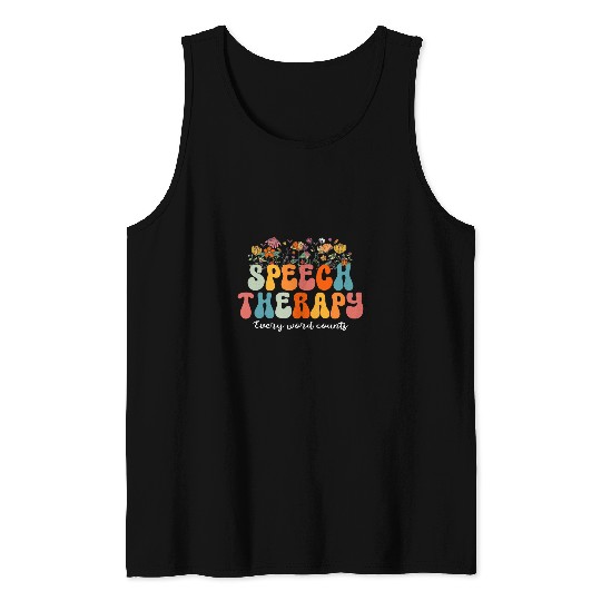 Groovy Speech Therapy Speech Language Pathologist SLP 1 Tank Tops