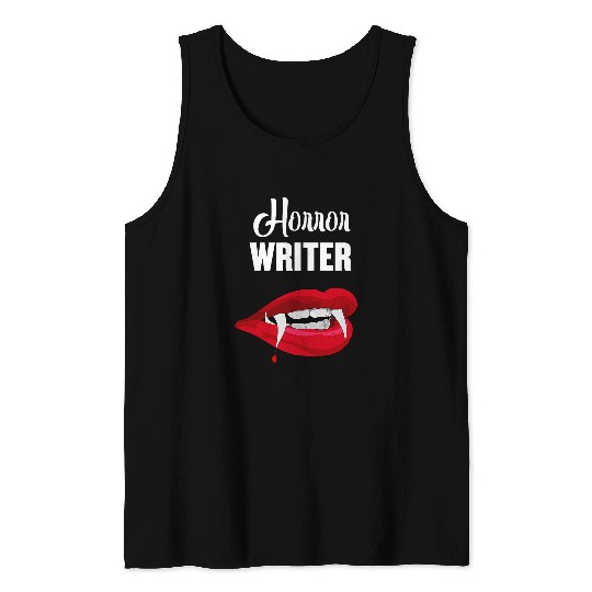 Book Fun Horror Writer Author Books Novelist Writing Story Thriller Tank Tops