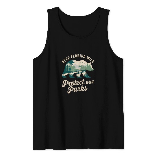Bear Pet Keep Florida Wild Protect Our Parks bear 8 Tank Tops