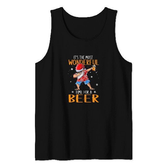 Beer Fun christmas in july santa hawaiian wonderful beer lover Tank Tops