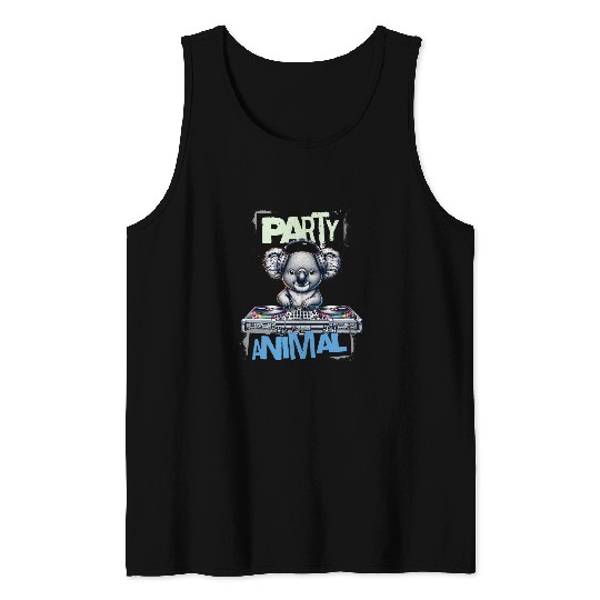 Koala Pet Party Animal Electronic Dance Music DJ Koala Funny Tank Tops