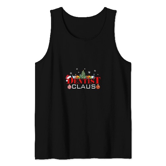 dentists Job Christmas dentists Claus Merry Christmas Dental Squad Pajamas 01 Tank Tops
