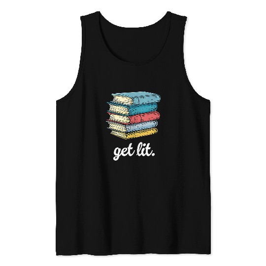 Book Fun Lets Get Lit 6 Tank Tops