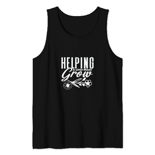 Book Fun Helping A Little Minds Grow Reading Teacher Tank Tops