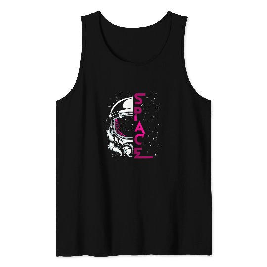 Astronaut Job Helmet Pink Space Spaceman Astronomy Lover Tank Tops