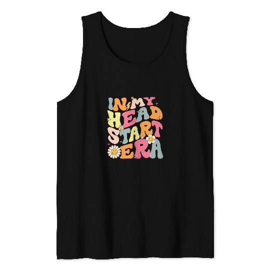 Groovy In My Head Start Era homesschool Headstart Teacher Tank Tops