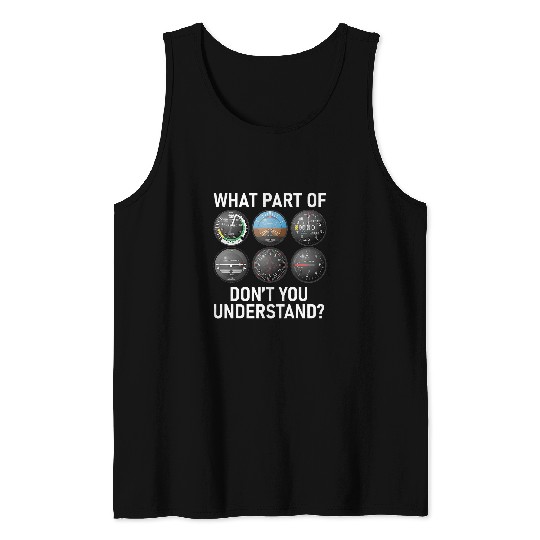FUNNY PILOT AVIATION FLIGHT INSTRUMENT PANEL Tank Tops