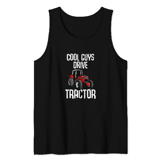 Tractor Fun driving Cool boys driving tractor farmer farm agriculture saying 1 Tank Tops