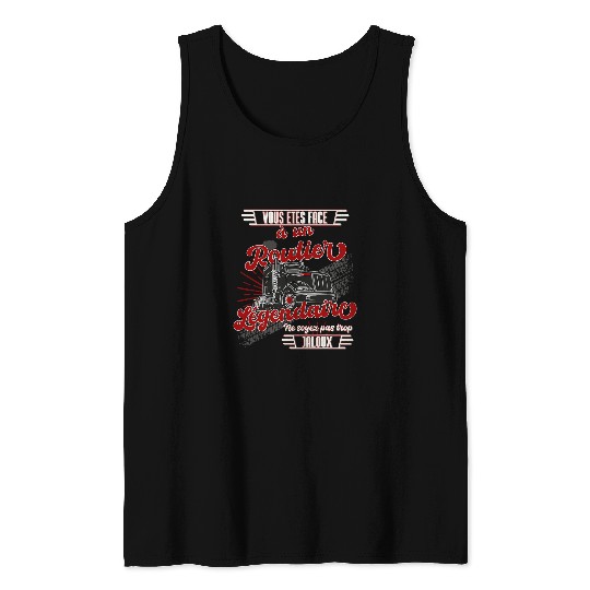 Truck Fun Mens Router Humour Driver Heavy Weight vintages Tank Tops