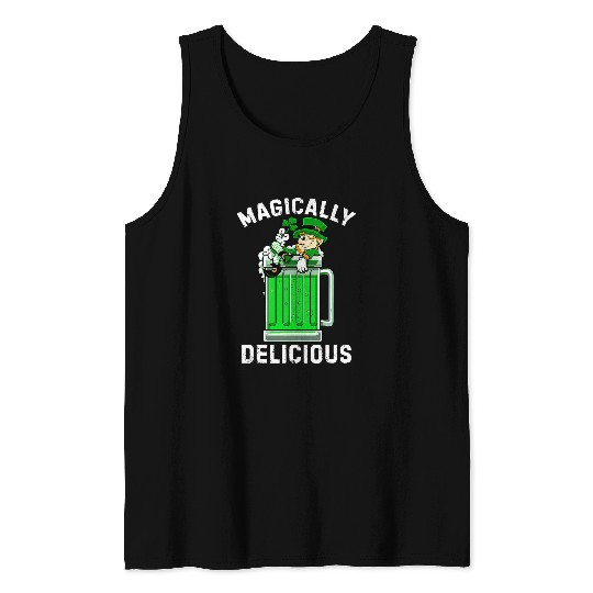 Beer Fun Magically Delicious St Patricks Day Drinking Tee Beer Tank Tops