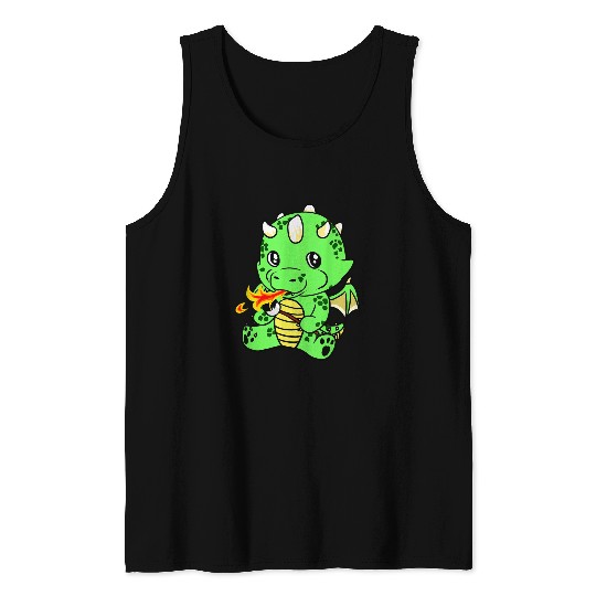 Dragon Pet marshmallow children cute Tank Tops
