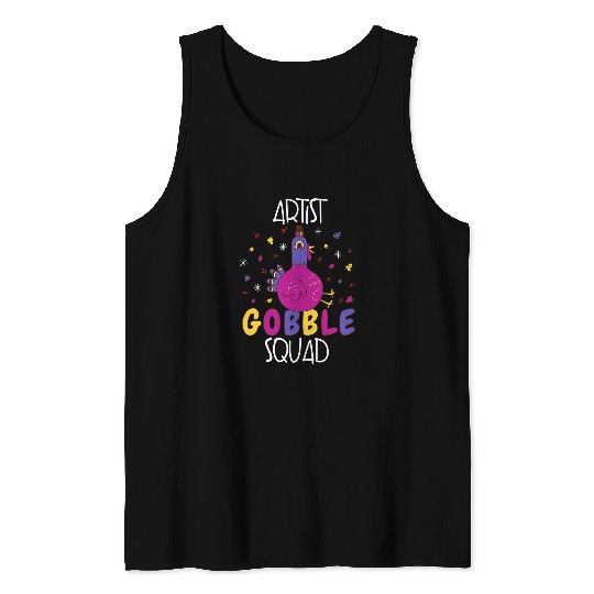 ARTIST Squad Gobble Funny Thanksgiving Turkey Day Matching Tank Tops