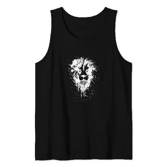 Lion Pet Ink Dripping Lion 1 Tank Tops