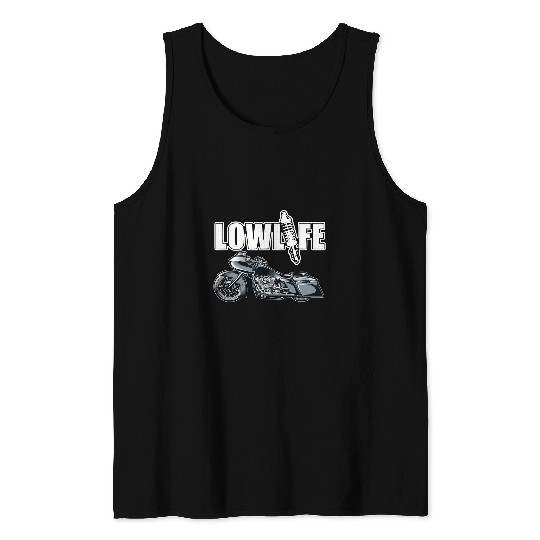 Owl Pet Lowlife Bagger Motorcycle Chicano Vicla Lowrider Bikes Tank Tops
