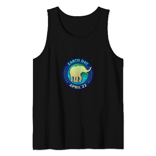 Elephant Pet Earth Day 50th Anniversary Tank Tops