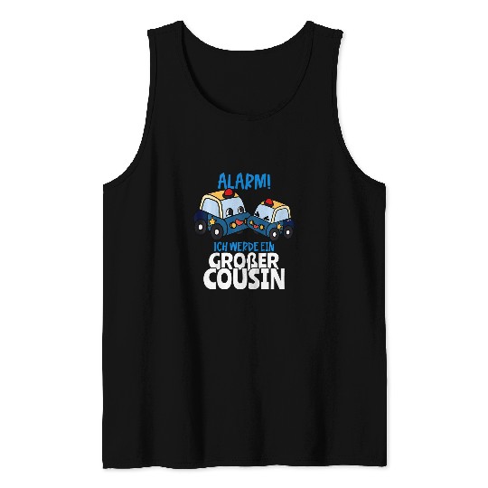 Police Job Kids Alarm I Will Be Great Cousin Police Carss Funny Cousin Tank Tops