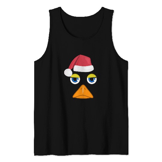 Duck Pet Face Graphic Christmas Duck Face Costume Tank Tops