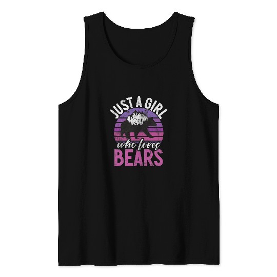 Bear Pet Bear Grizzly Bear Funny Outdoor Wildlife Outfit Black Bear 1 Tank Tops