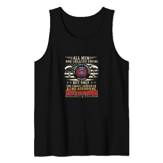 All Men US armys 82nd AIRBORNE Division Gifts Patriotic Flag Tank Tops