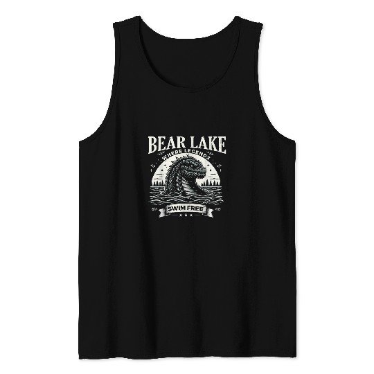 Bear Pet Bear Lake Monster Legendary Creature Cryptozoology Cryptid 11 Tank Tops