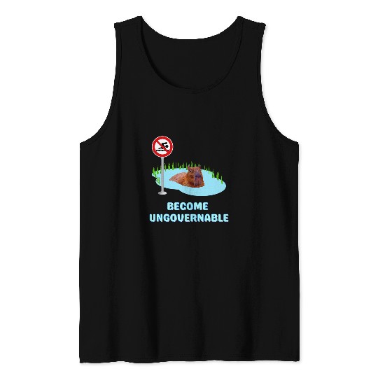 capybaras Pet Become Ungovernable capybaras Swimming Big Rodent Tank Tops