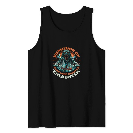 Bear Pet Bear Lake Monster Legendary Creature Cryptozoology Cryptid 1 Tank Tops