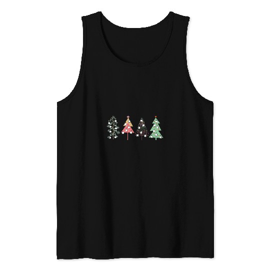 dentists Job Merry Christmas Dental Dental Hygienist xmass Trees Tank Tops