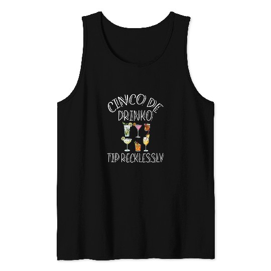 Bartender Job Cinco De Drinko May Your Bartender Funny Bar Work Tank Tops