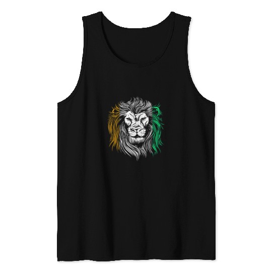 Lion Pet Flag Ivory Coast Tank Tops