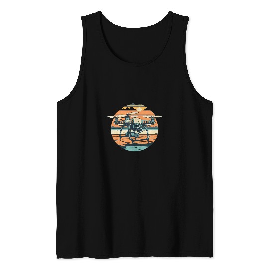 Drone Quadcopter Drone Pilot Drone Flying Retro 40 Tank Tops