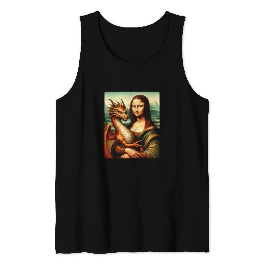 Dragon Pet Mona Lisa and Her Pet Dragon 3 Tank Tops