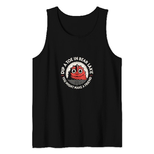 Bear Pet Bear Lake Monster Legendary Creature Cryptozoology Cryptid 4 Tank Tops