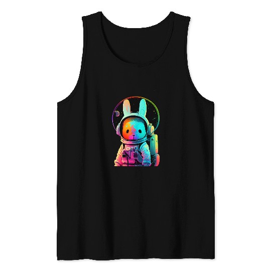 Astronaut Job Easter Bunny Astronaut Tank Tops