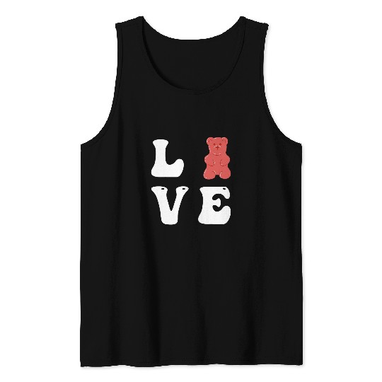 Bear Pet Love Gummy Bear Juicy Fruity Candy Lovers Adult And Youth Tank Tops