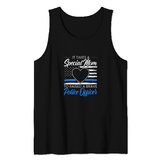 Police Job Mom Cop Law Enforcement Tank Tops