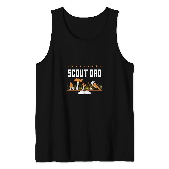 Scout Job Dad Conservative Family Protective Relatives Parents 3 Tank Tops