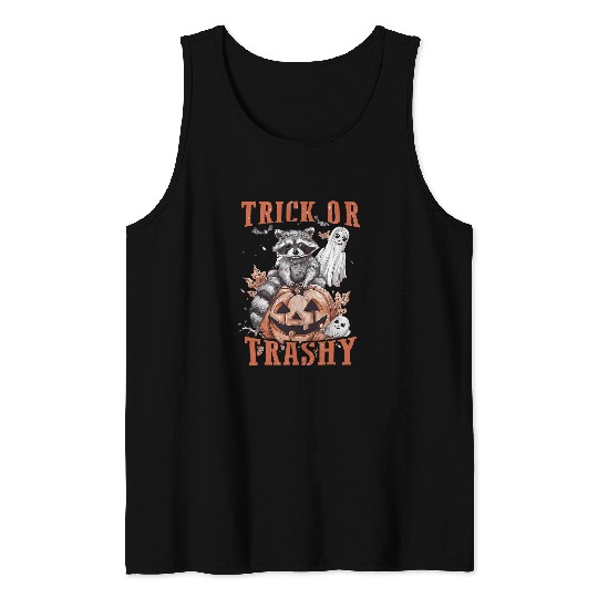 Raccoon Pet Funny Trash Racoon Halloween Trick Or Trashy Tank Tops