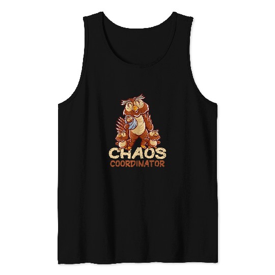 Owl Pet Mom Chaos Coordinator Mommy Bird Mama Mother s Day Tank Tops