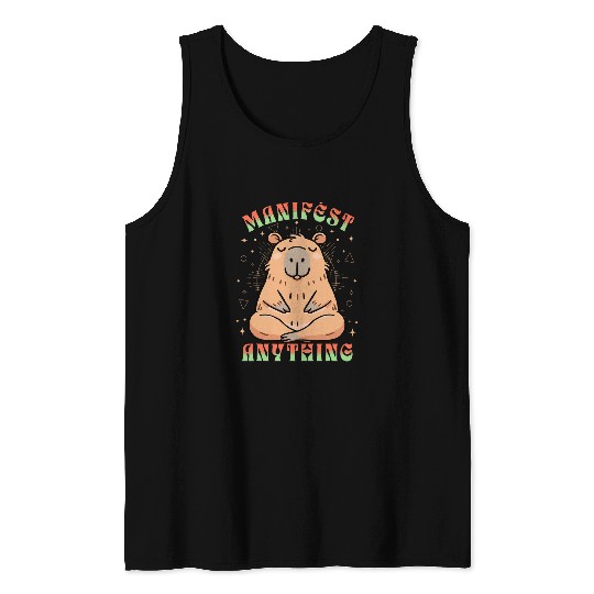 capybaras Pet Meditation Manifest Anything Kids Tank Tops