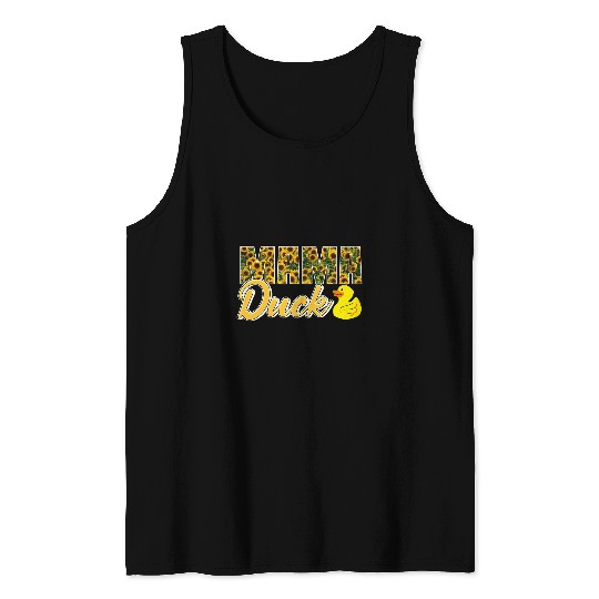 Duck Pet Floral Mama Duck Duckling Mom Sunflower Lover Mother s Day Tank Tops