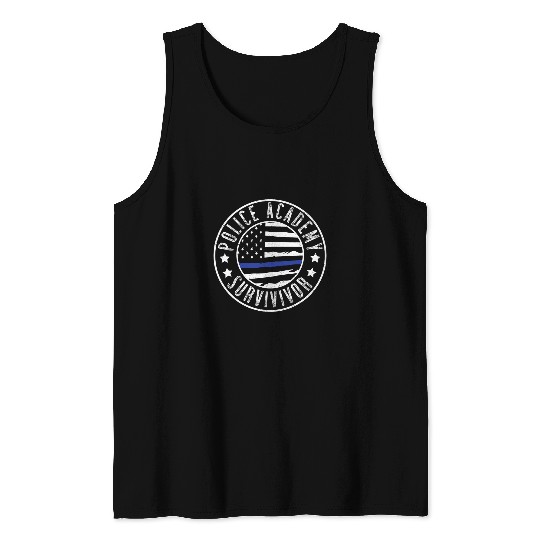 Police Job Graduation Police Academy Survivor vintages Men Women Tank Tops