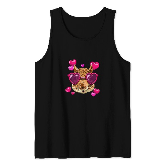Squirrel Pet Valentines Squirrel Rodent Animal Face Squirrel Lover Tank Tops