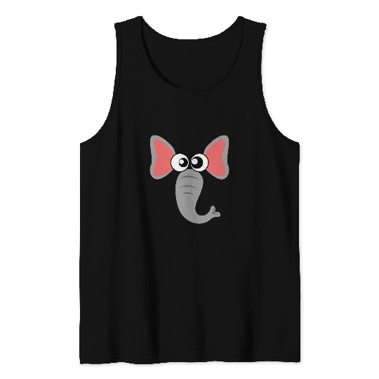 Elephant Pet Face Love Elephants for Elephant Lovers Tank Tops